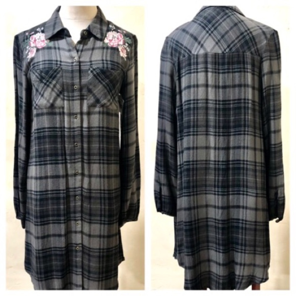 NWT Embroidered Knox Rose long tunic / dress